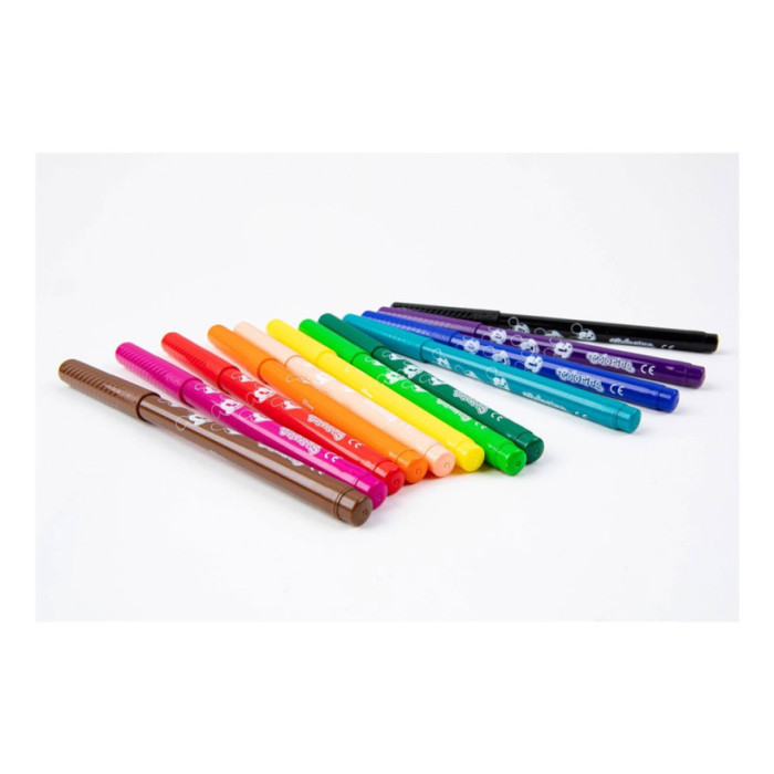 CAJA DE 12 MARCADORES CÓNICOS PARA COLOREAR DE MICKEY MOUSSE