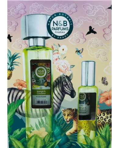 Set de regalo navideño N&B, perfume de mango y coco para mujer n.º 63 R8 150 ml + 50 ml