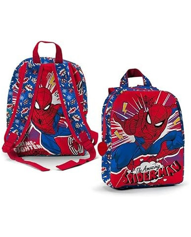 MOCHILA ESCOLINHA SPIDER-MAN 27 CM AZUL