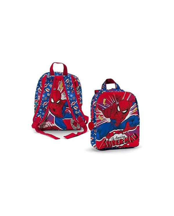 MOCHILA ESCOLINHA SPIDER-MAN 27 CM AZUL