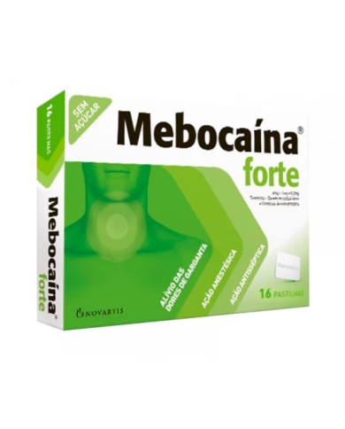 MEBOCAÍNA FORTE 4MG + 1MG + 0.2MG 16 PASTILHAS