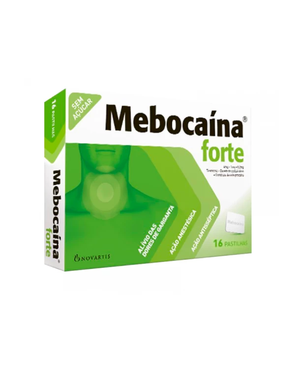 MEBOCAÍNA FORTE 4MG + 1MG + 0.2MG 16 PASTILHAS