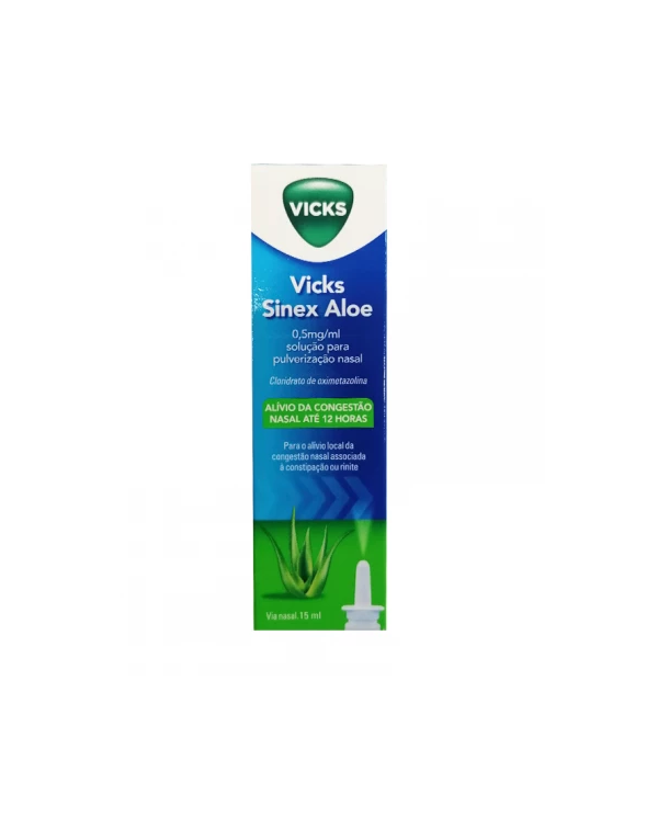 VICKS SINEX ALOE  0.5MG/ML SOLUÇÃO PULVERIZAÇÃO NASAL 15ML