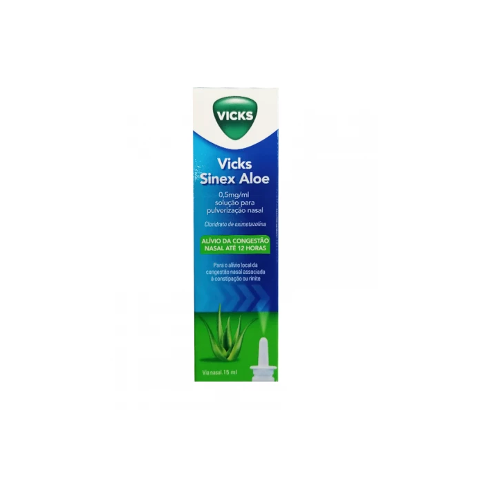 VICKS SINEX ALOE  0.5MG/ML SOLUÇÃO PULVERIZAÇÃO NASAL 15ML