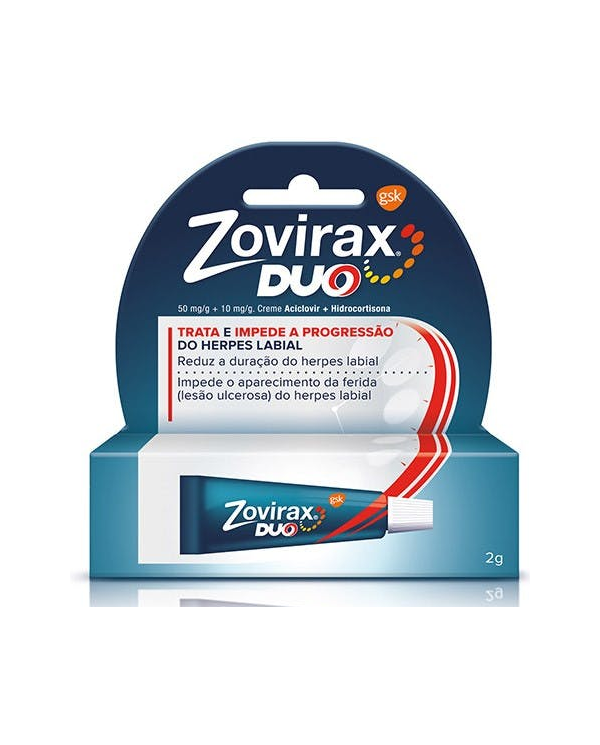 ZOVIRAX DUO 50MG/G + 10MG/G ACICLVIR + HIDROCORTISONA 2G