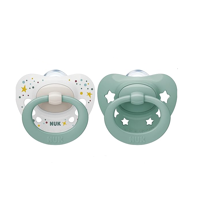 NUK CHUPETA SIGNATURE SILICONE VERDE 0-6M 2 UNID