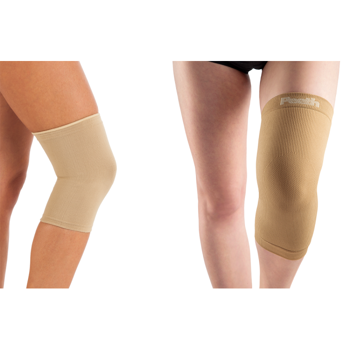 RODILLERA ELÁSTICA PEETH DE TEJITO TÉRMICO, TALLA 5, COLOR BEIGE