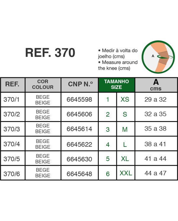 PEETH JOELHO ELÁSTICO TECIDO TÉRMICO TAM 5 BEGE