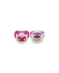 NUK SIGNATURE NIGHT CHUPETA SILICONE ROSA 0-6 M 2 UNI