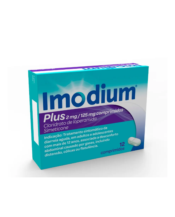 IMODIUM PLUS 2 MG + 125 MG 12 COMPRIMIDOS