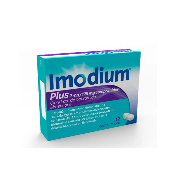 IMODIUM PLUS 2 MG + 125 MG 12 COMPRIMIDOS