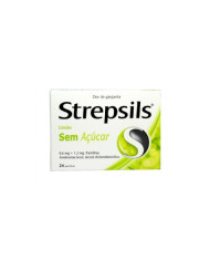 STREPSILS LIMÃO SEM AÇUCAR 24 PASTILHAS