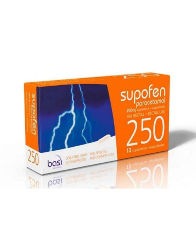 SUPOFEN 250 MG 12 SUPOSITÓRIOS
