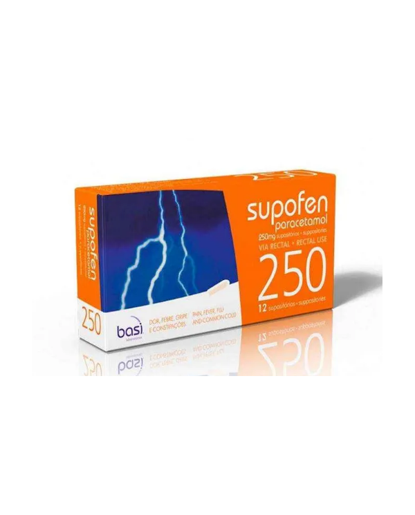 SUPOFEN 250 MG 12 SUPOSITÓRIOS