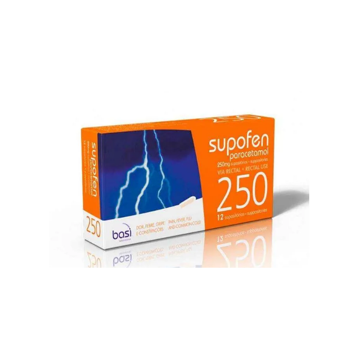 SUPOFEN 250 MG 12 SUPOSITÓRIOS