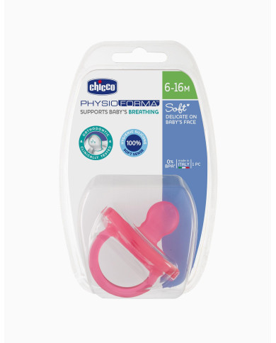 CHICCO CHUPETE PHYSIO SOFT SILICONA ROSA 6-16 M