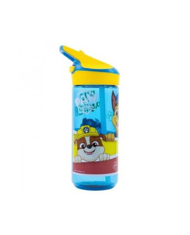 BOTELLA DE TRITAN CON PAJITA DE LA PATRULLA CANINA DE 620 ml
