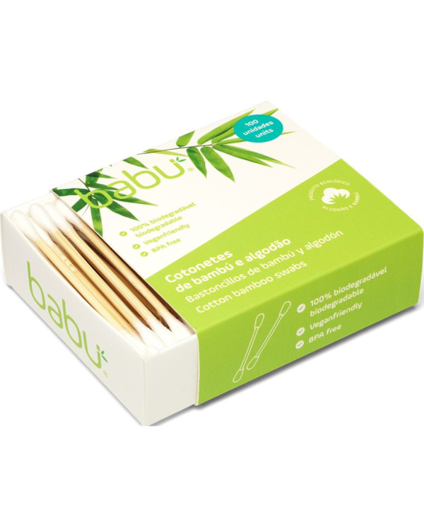 BABU COTONETES BAMBÚ E ALGODÃO 100 UNID