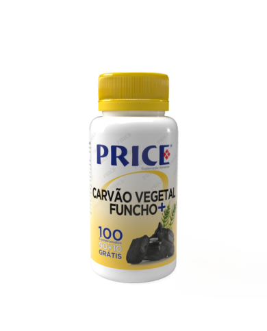 PRICE CARVÃO VEGETAL + FUNCHO 90+10 COMPRIMIDOS