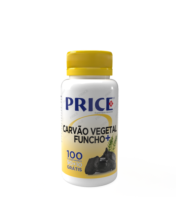 PRICE CARVÃO VEGETAL + FUNCHO 90+10 COMPRIMIDOS