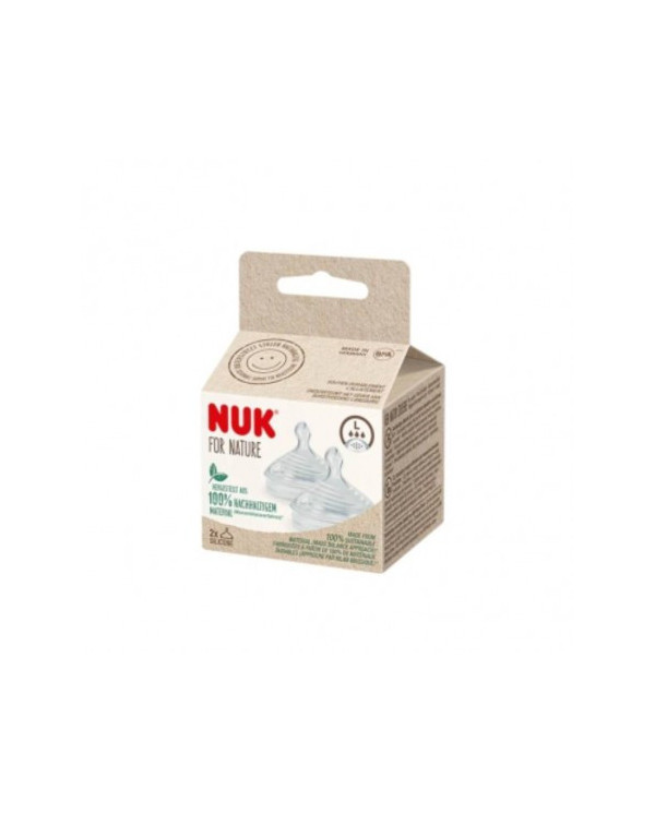NUK FOR NATURE TETINA SILICONE TAM L 2UNID