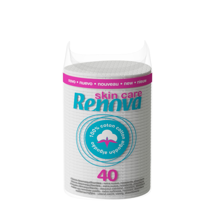 RENOVA SKIN CARE DISCOS ALGODÃO MAXI 40 UNID