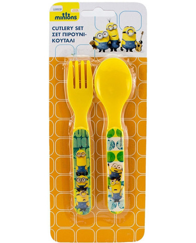 SET DE CUBIERTOS MINIONS 2 UNIDADES