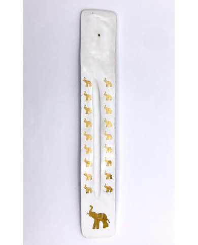 SUPORTE INCENSO RÉGUA BRANCO ELEFANTE