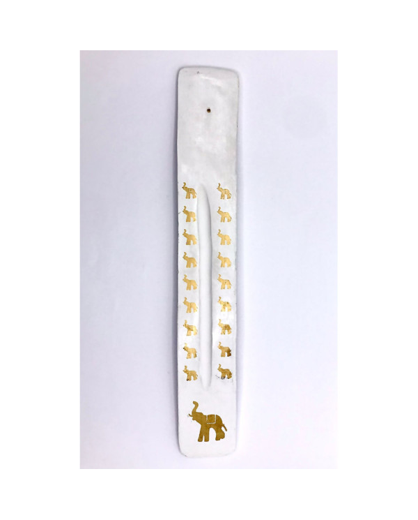 SUPORTE INCENSO RÉGUA BRANCO ELEFANTE