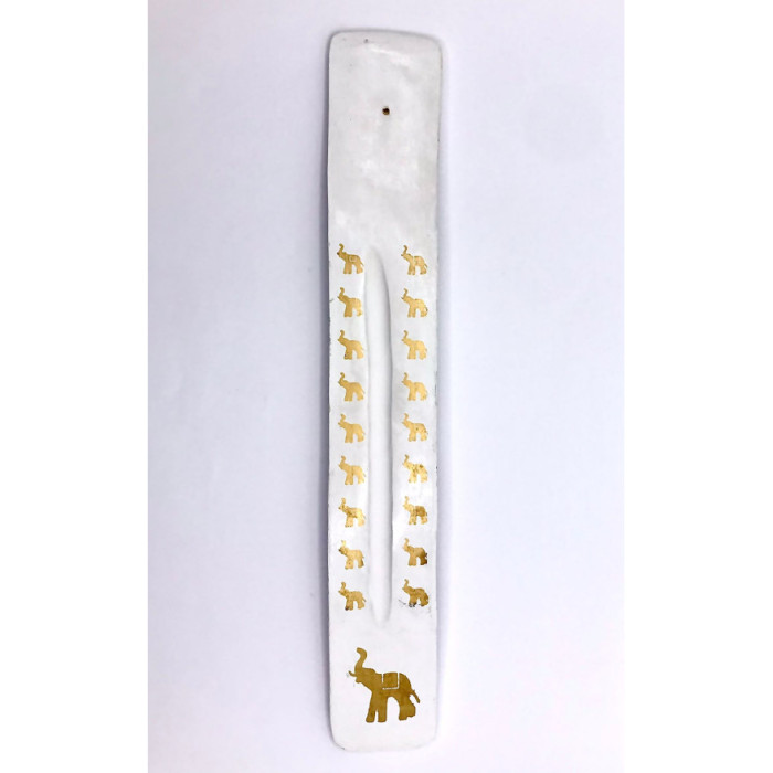 SUPORTE INCENSO RÉGUA BRANCO ELEFANTE