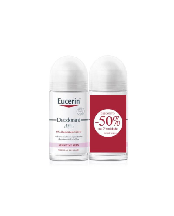 EUCERIN ROLL-ON DESODORIZANTE 48H 2X50ML -50% 2º UNIDADE