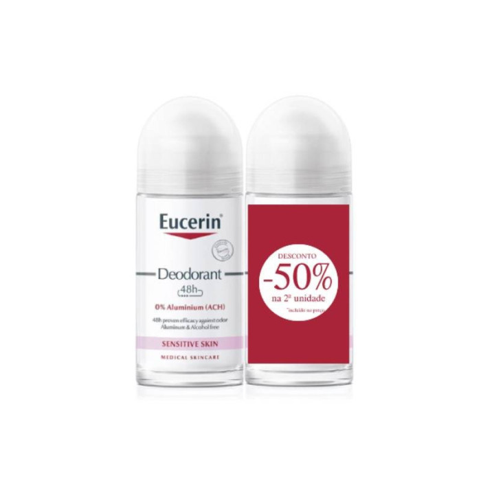 EUCERIN ROLL-ON DESODORIZANTE 48H 2X50ML -50% 2º UNIDADE