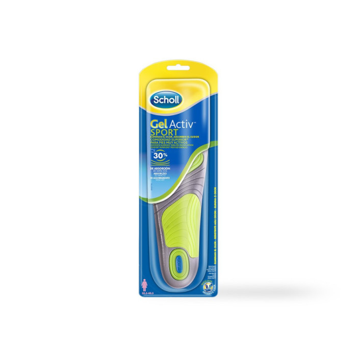 SCHOLL GEL ACTIV PALMILHAS SPORT MULHER 35.5-40.5 2 UNID