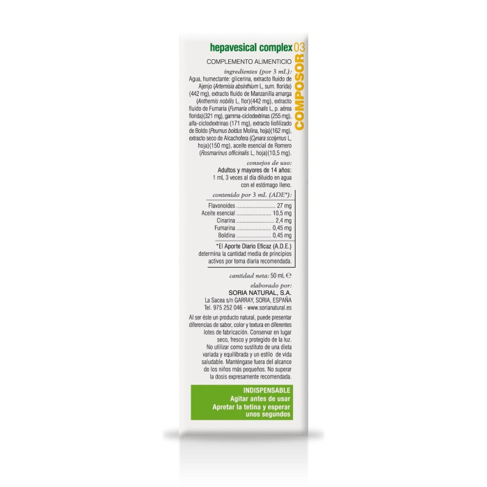SORIA NATURAL COMPOSITOR 03 HEPAVESICAL COMPLEX XXI 50 ML