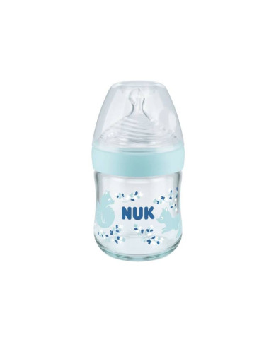 NUK NATURE SENSE BIBERÓN CRISTAL TETE SILICONA S AZUL 120 ML