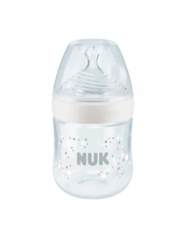 NUK NATURE SENSE BIBERÃO VIDRO TETINA SILICONE S BRANCO 120 ML