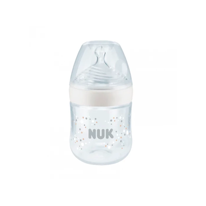 NUK NATURE SENSE BIBERÃO VIDRO TETINA SILICONE S BRANCO 120 ML