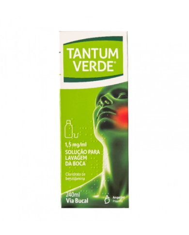 TANTUM VERDE 1.5 MG /ML SOLUÇÃO LAVAGEM DA BOCA 240 ML
