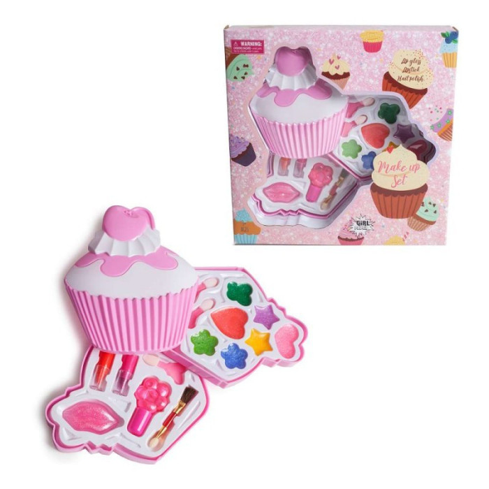 SET DE MAQUILLAJE DE CUPCAKES PARA NIÑOSDE 3 AÑOS EN ADELANTE