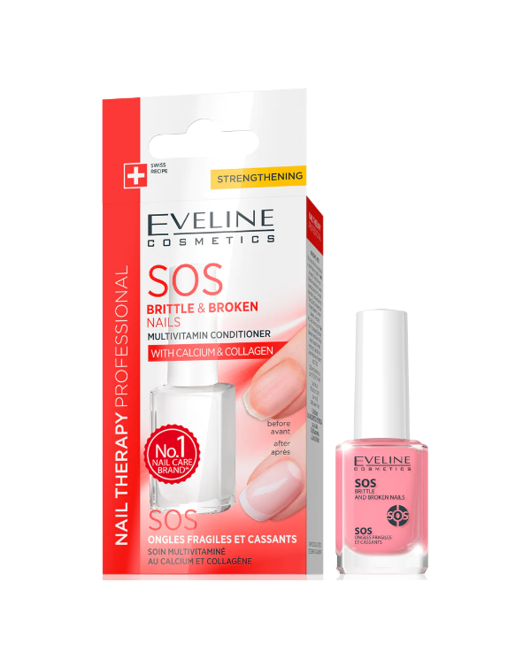 EVELINE NAIL THERAPY SOS UNHAS QUEBRADIÇAS E FRACAS 12 ML