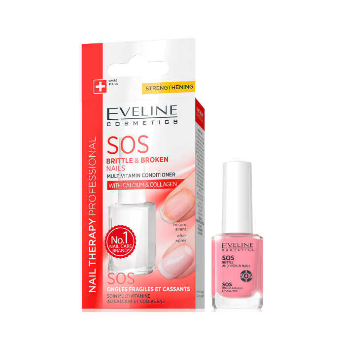 EVELINE NAIL THERAPY SOS PARA UÑAS FRÁGICAS Y DÉBILES 12 ML