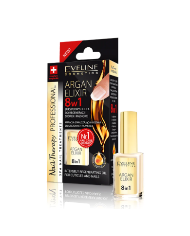 EVELINE NAIL THERAPY ÓLEO ARGAN 8 EM 1 CUTÍCULAS E UNHAS 12 ML