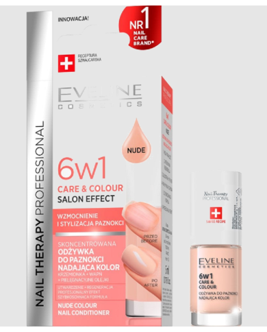 EVELINE TRATAMENTO UNHAS 6 EM 1 COM COR NUDE 5 ML