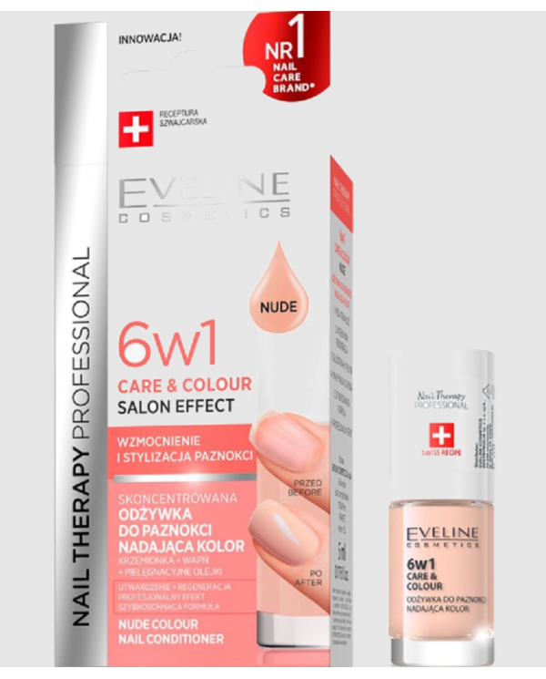EVELINE TRATAMENTO UNHAS 6 EM 1 COM COR NUDE 5 ML