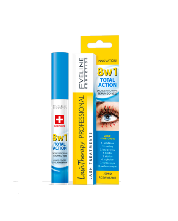 EVELINE SÉRUM CONCENTRADO PESTANAS 8 EM 1 TOTAL ACTION 10 ML