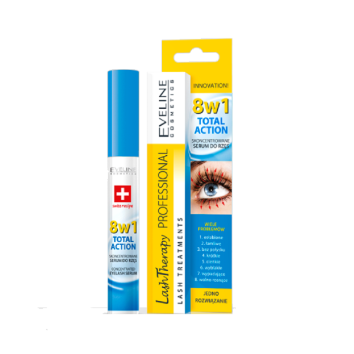 EVELINE SÉRUM CONCENTRADO PESTANAS 8 EM 1 TOTAL ACTION 10 ML