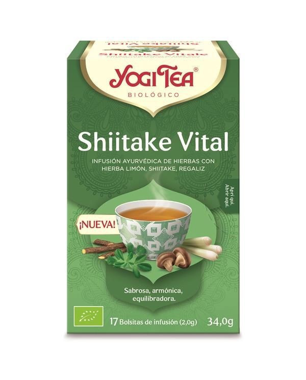 YOGI TEA CHÁ SHIITAKE VITAL 17 SAQUETAS