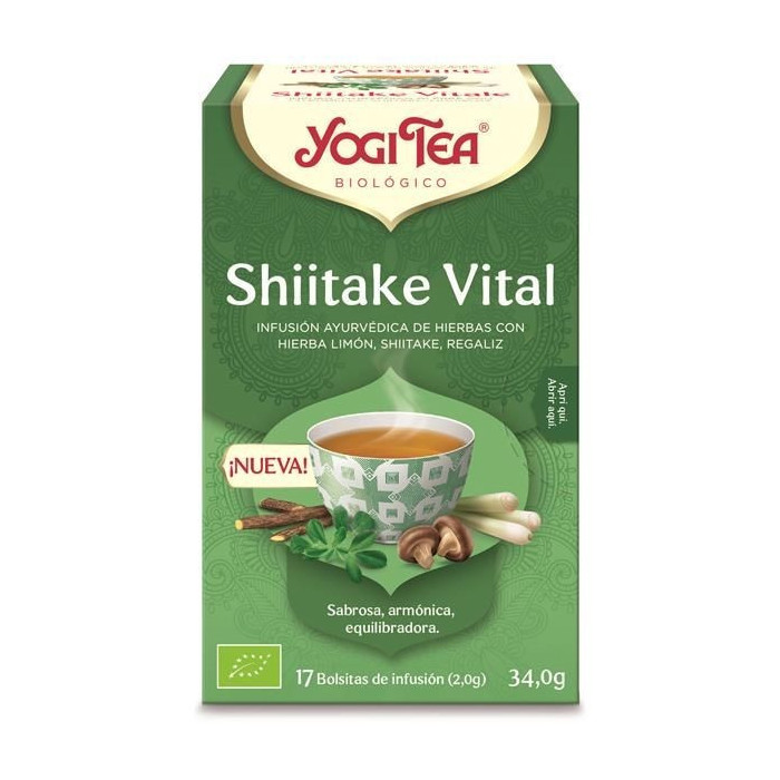 YOGI TEA CHÁ SHIITAKE VITAL 17 SAQUETAS