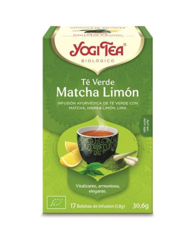 YOGI TEA  CHÁ VERDE BIO MATCHA LIMÃO 17 SAQUETAS