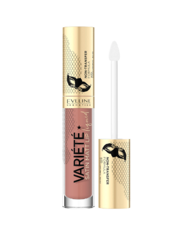 EVELINE VARIÉTÉ SATIN BATOM LÍQUIDO MATE NR 01 CARAMEL CAKE 4.5 ML